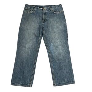 Carhartt Relaxed Fit 5-Pocket Jeans Medium Blue Wash Cotton 101483 Work 36x28.5